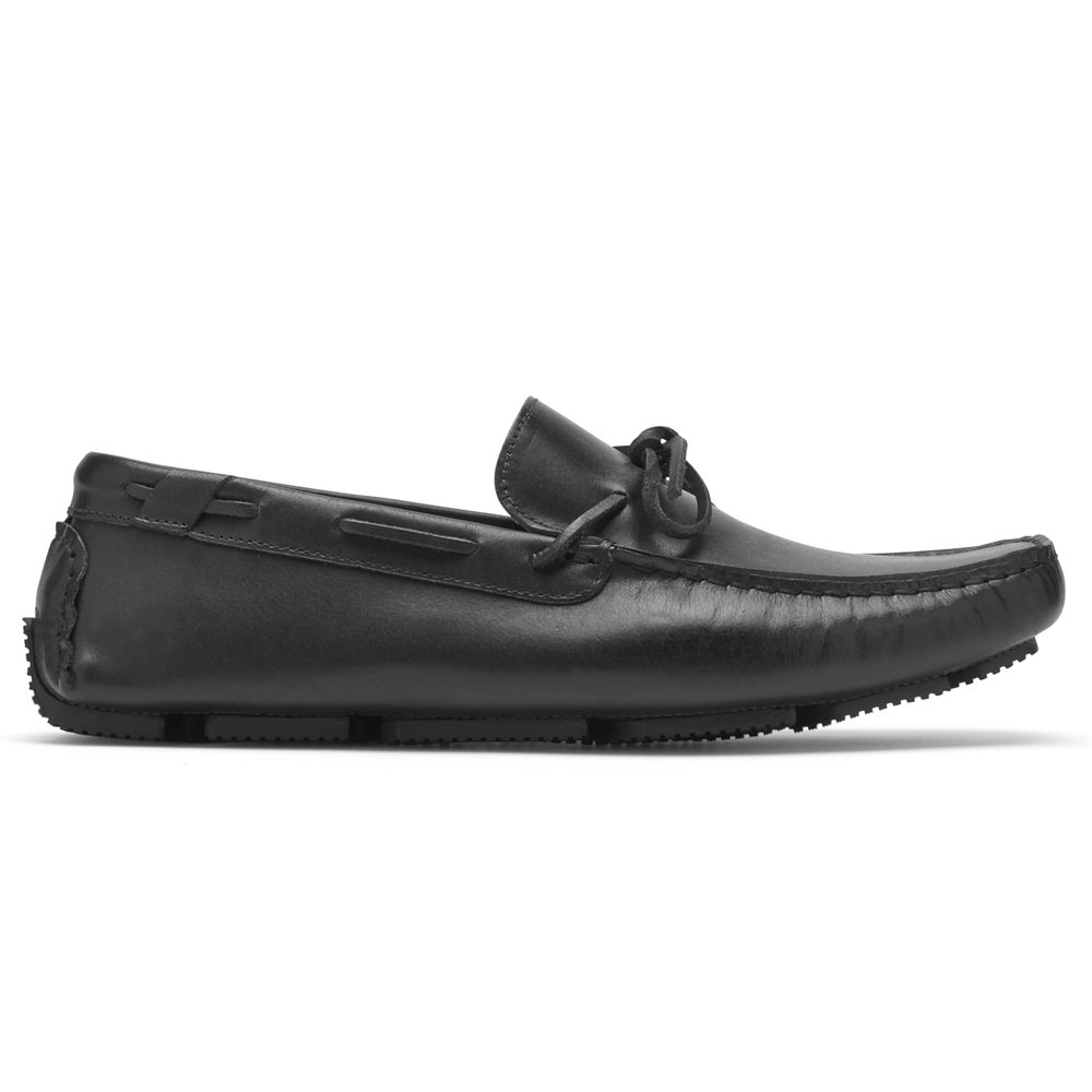 Mocassins Homem Rockport Rhyder Tie Slip-Ons Pretas,Portugal IANHK-3942